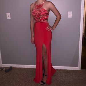 Rachel Allen Red Prom Dress